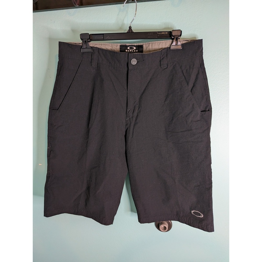 Oakley Mens‎ Black Hybrid Chino Shorts Size 34 Active Outdoor